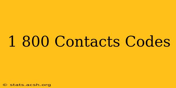 1 800 Contacts Codes