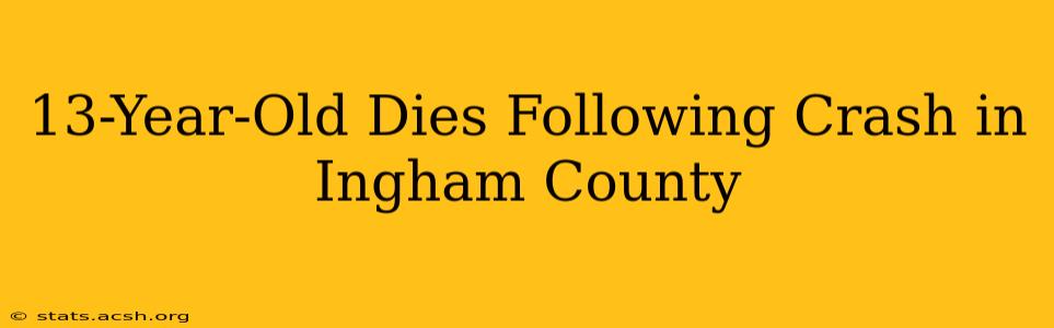 13-Year-Old Dies Following Crash in Ingham County