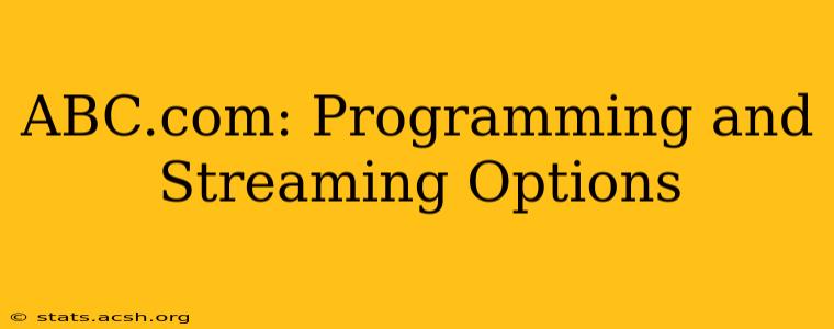 ABC.com: Programming and Streaming Options