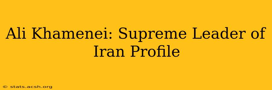 Ali Khamenei: Supreme Leader of Iran Profile