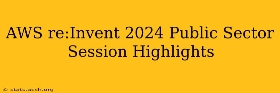 AWS re:Invent 2024 Public Sector Session Highlights