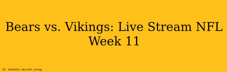 Bears vs. Vikings: Live Stream NFL Week 11