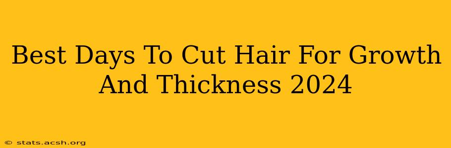 Best Days To Cut Hair For Growth And Thickness 2024