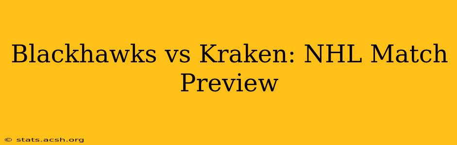 Blackhawks vs Kraken: NHL Match Preview