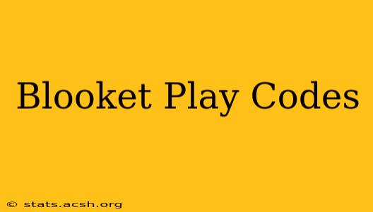 Blooket Play Codes