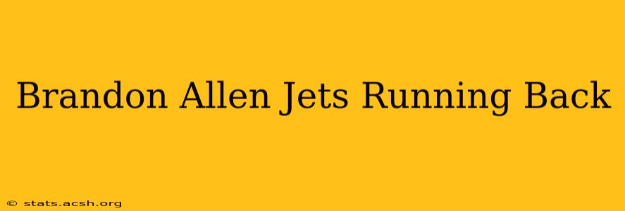 Brandon Allen Jets Running Back