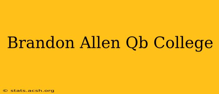 Brandon Allen Qb College