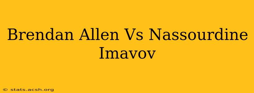 Brendan Allen Vs Nassourdine Imavov