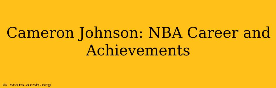 Cameron Johnson: NBA Career and Achievements