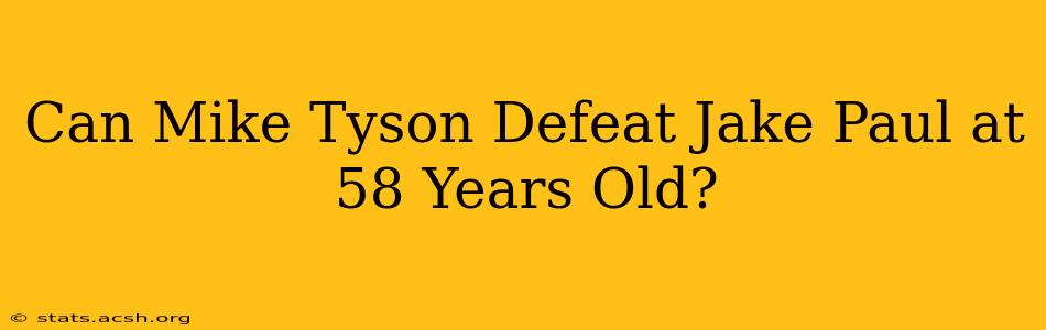 Can Mike Tyson Defeat Jake Paul at 58 Years Old?