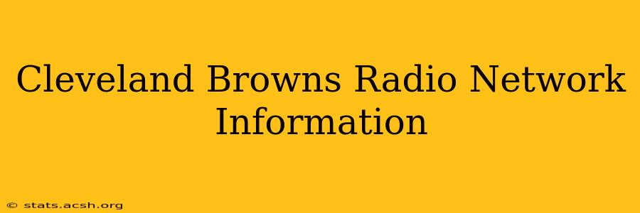 Cleveland Browns Radio Network Information