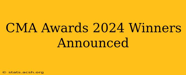 CMA Awards 2024 Winners Announced