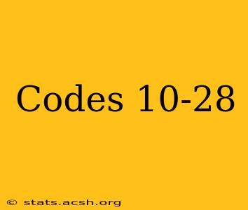 Codes 10-28