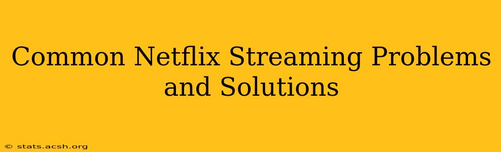 Common Netflix Streaming Problems and Solutions