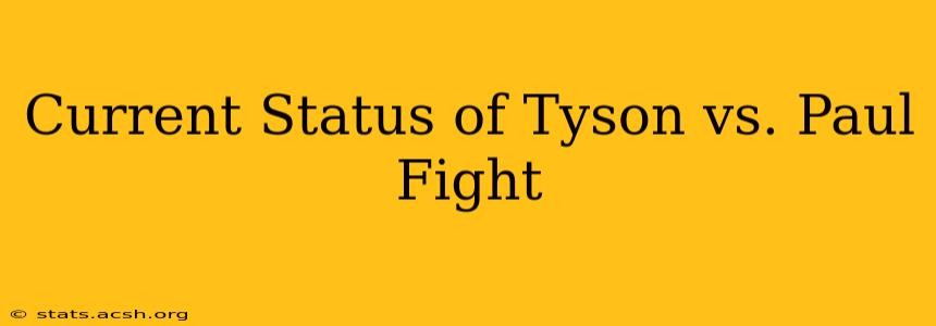 Current Status of Tyson vs. Paul Fight