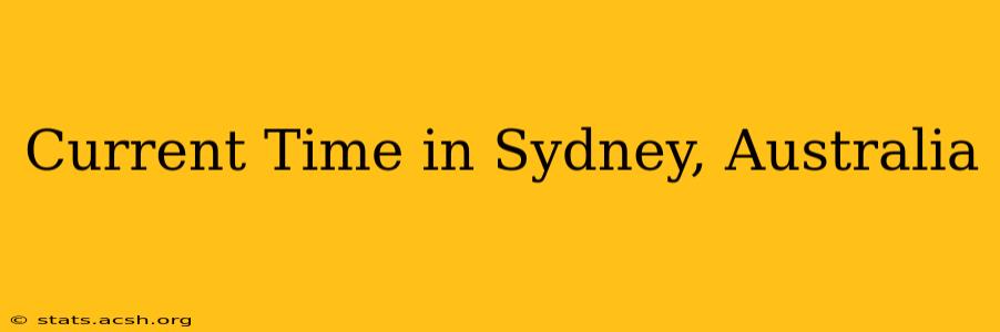 Current Time in Sydney, Australia