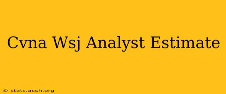 Cvna Wsj Analyst Estimate