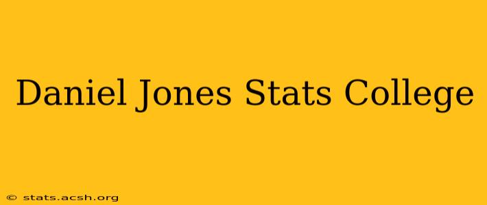 Daniel Jones Stats College