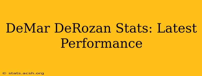 DeMar DeRozan Stats: Latest Performance