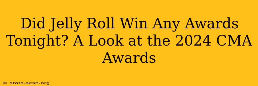 Did Jelly Roll Win Any Awards Tonight? A Look at the 2024 CMA Awards