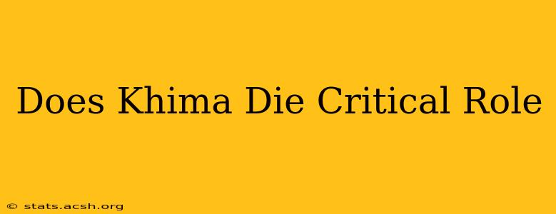 Does Khima Die Critical Role