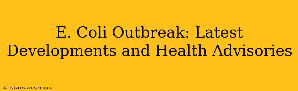 E. Coli Outbreak: Latest Developments and Health Advisories