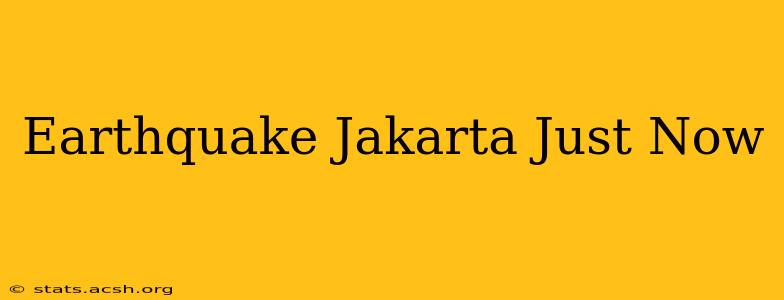 Earthquake Jakarta Just Now