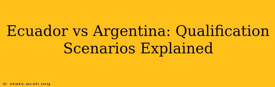 Ecuador vs Argentina: Qualification Scenarios Explained