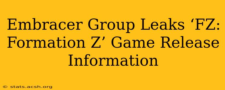 Embracer Group Leaks ‘FZ: Formation Z’ Game Release Information