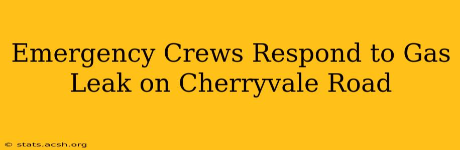 Emergency Crews Respond to Gas Leak on Cherryvale Road