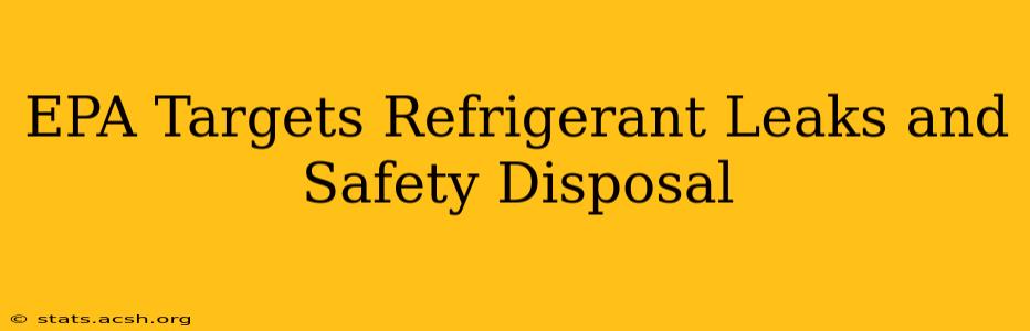 EPA Targets Refrigerant Leaks and Safety Disposal