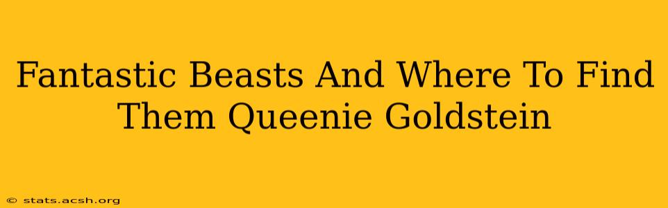 Fantastic Beasts And Where To Find Them Queenie Goldstein