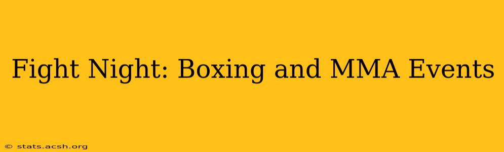 Fight Night: Boxing and MMA Events