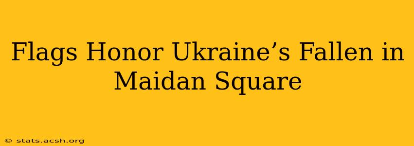 Flags Honor Ukraine’s Fallen in Maidan Square