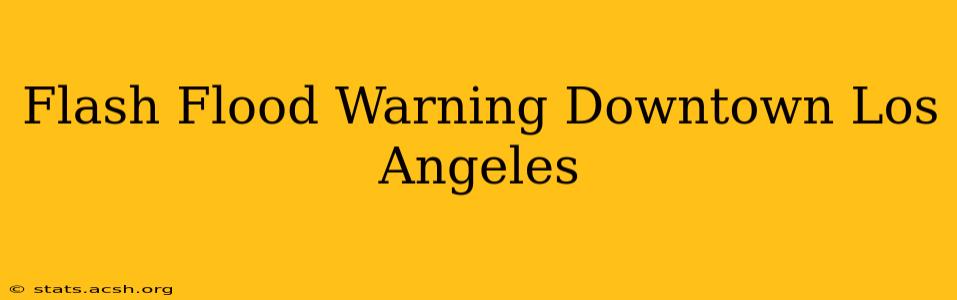 Flash Flood Warning Downtown Los Angeles