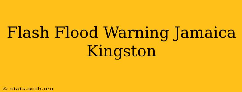 Flash Flood Warning Jamaica Kingston