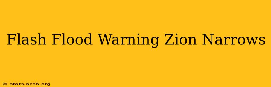 Flash Flood Warning Zion Narrows