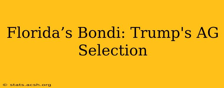 Florida’s Bondi: Trump's AG Selection