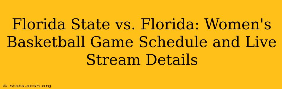 Florida State vs. Florida: Women's Basketball Game Schedule and Live Stream Details