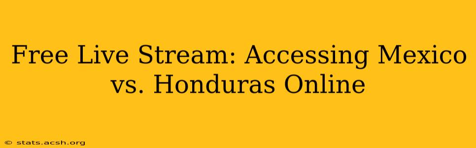 Free Live Stream: Accessing Mexico vs. Honduras Online