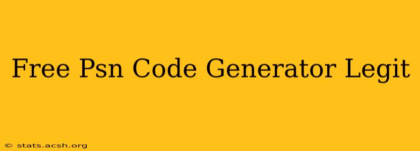 Free Psn Code Generator Legit