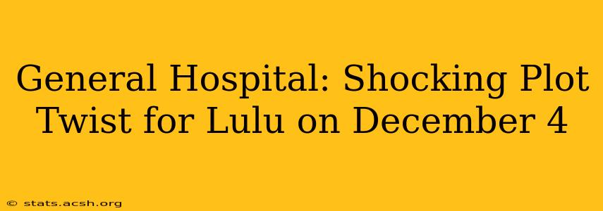 General Hospital: Shocking Plot Twist for Lulu on December 4