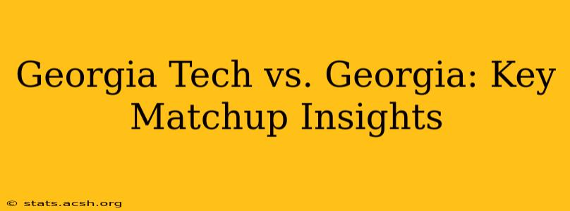 Georgia Tech vs. Georgia: Key Matchup Insights