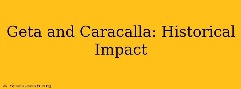 Geta and Caracalla: Historical Impact