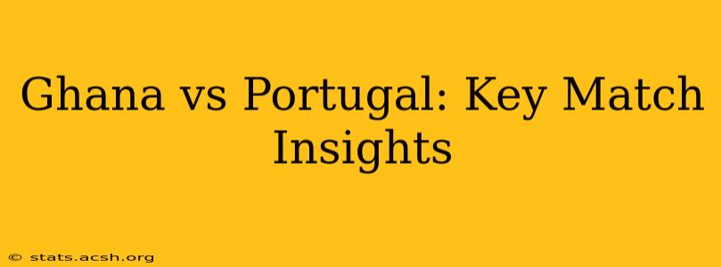 Ghana vs Portugal: Key Match Insights