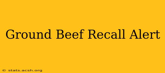 Ground Beef Recall Alert