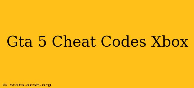 Gta 5 Cheat Codes Xbox