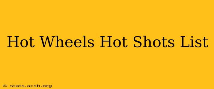 Hot Wheels Hot Shots List