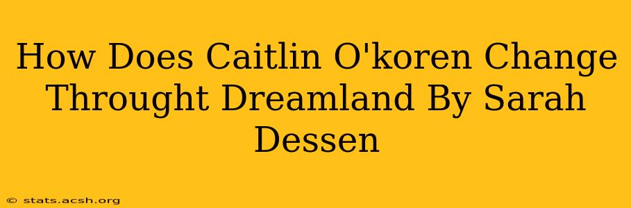 How Does Caitlin O'koren Change Throught Dreamland By Sarah Dessen