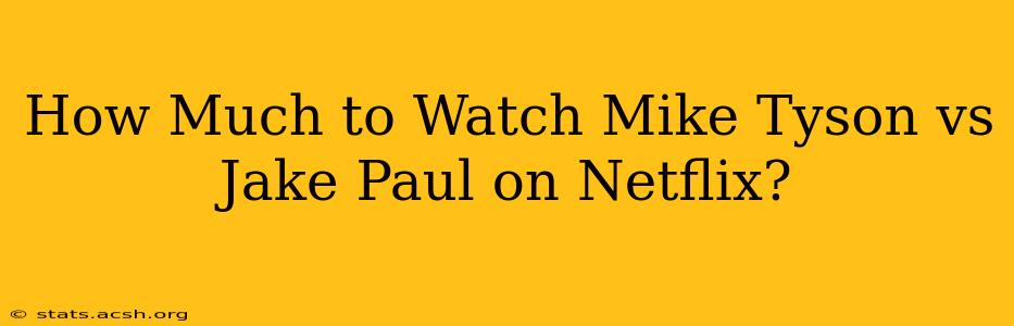 How Much to Watch Mike Tyson vs Jake Paul on Netflix?